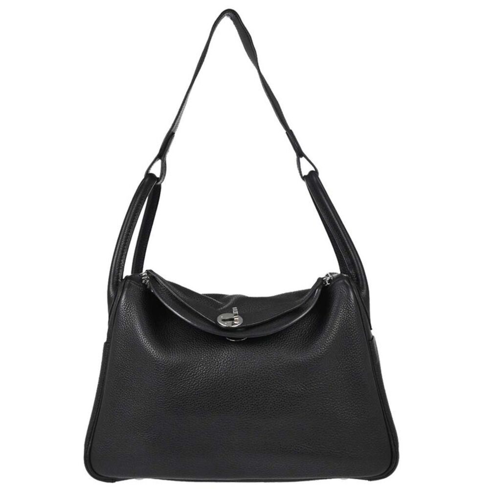 Hermes Lindy Clemence Black Leather Shoulder Bag Bag